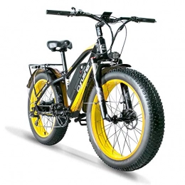 Cyrusher Electric Mountain Bike Cyrusher XF650 Electric Bike 1000W Mountain Bike 26 * 4inch Fat Tire Bikes 21 Speeds Ebikes for Adults with 13Ah Battery (Yellow)