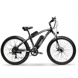 Cyrusher Bike Cyrusher XF660 Electric Bike 48V 500W / 1000W Mens Mountain Ebike 7 Speeds 26 inch Fat Tire Road Bicycle Snow Bike Pedals with Disc Brakes and Suspension Fork (Removable Lithium Battery)