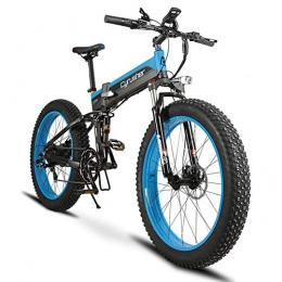 Cyrusher Electric Mountain Bike Cyrusher XF690 500W 48V 10AH 7 Speeds Folding Electric Fat Bike (blue)