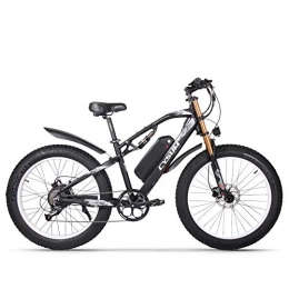 cysum Bike cysum Electric bike M900 26inch electric mountain bicycle for man 1000W 48V snow fat Ebike (black white)