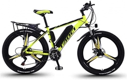 Dirty hamper Bike Dirty hamper Mountain Bike Electric Bike Electric Mountain Bike for Adult, Aluminum Alloy Bicycles All Terrain, Detachable Lithium Ion Battery (Color : Yellow 2, Size : 10AH 65 km)
