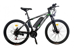 Easy-Try Electric Mountain Bike Easy-Try Woman Budget e-Bike 250w 10.4Ah 36v 15mph 30 miles range - Black and Green Girls Electric Bike Pedal Assist Bicycle