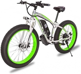 ZMHVOL Electric Mountain Bike Ebikes, 26inch Electric Mountain Bike with Removable Large Capacity Lithium-Ion Battery (48V 1000W) Electric Bike 21 Speed Gear and Three Working Modes ZDWN ( Color : Whitegreen , Size : 1000w15Ah )