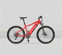 RDJM Electric Mountain Bike Ebikes, Adult Electric Mountain Bike, 7 speed 250W Snow Bikes, With HD LCD Waterproof Meter / 48V 10AH Lithium Battery Electric Bicycle, 26 Inch Wheels (Color : Red)