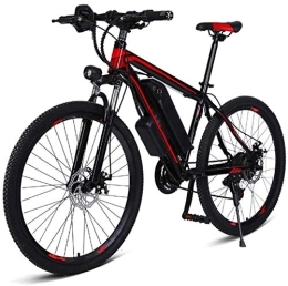 RDJM Bike Ebikes, Adults Mountain Electric Bike, 250W Motor 36V Removable Battery 26" City Commute Ebike 27 Speed Gear with Rear Seat Dual Disc Brakes Max Speed 25 Km / H (Color : Black, Size : 8AH)