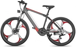 RDJM Bike Ebikes, Electric Mountain Bike 400W 26'' Fat Tire Electric Bicycle Mountain E-Bike Full Suspension for Adults, 27 Speed Shifter Aluminum Alloy Ebike Bicycle, City Bike Lightweight (Color : Red)
