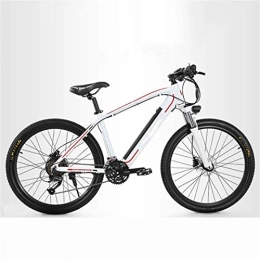 RDJM Bike Ebikes, Mountain Electric Bicycle, 26 Inch Adult Travel Electric Bicycle 350W Brushless Motor 48V 10Ah Removable Lithium Battery Front Rear Disc Brake 27 Speed (Color : White)