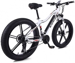 CCLLA Bike Electric Bicycle 26'' Bike Mountain for Adult with Large Capacity Lithium-Ion Battery 36V 350W 10Ah Battery Capacity And Three Working Modes (Color : White)