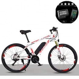 CHJ Electric Mountain Bike Electric Bicycle, 26-Inch Electric Mountain Bike, 36V 250W Motor, 10AH Lithium Battery 21-Speed City Bike, Three Riding Modes / Double Disc Brakes / Hard Tail Bike