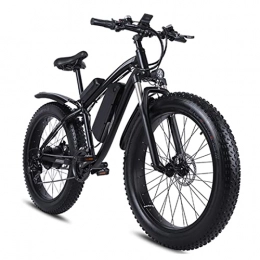 Electric oven Electric Mountain Bike Electric Bicycle for Adults 26" Electric City Bike, with 48V 17Ah Lithium Battery and1000W Powerful Motor, 24.8 MPH Through Commuter Ebike for Man (Color : Black)
