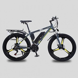 Bewinch Electric Mountain Bike Electric Bike, 26 Inch Electric Bikes for Adults Mountain Bike with 350W Motor, 36V / 10Ah Removable Battery, 21 Speed Gears, Double Disc Brakes, Black, 13AH