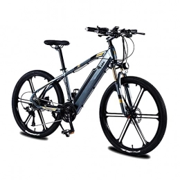Bewinch Electric Mountain Bike Electric Bike, 26 Inch Electric Bikes for Adults Mountain Bike with 350W Motor, 36V / 10Ah Removable Battery, 27 Speed Gears, Double Disc Brakes, Gray, 26 inch