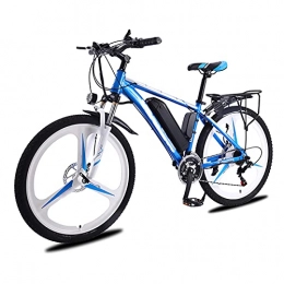 Bewinch Electric Mountain Bike Electric Bike, 26Inch Electric Bikes for Adults Mountain Bike with 350W Motor, 36V / 10Ah Removable Battery, 21Speed Gears, Double Disc Brakes, Blue, 26 inch