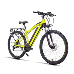 bzguld Electric Mountain Bike Electric bike 27.5" Electric Bike for Adults 400W 15.5 MPH Adult Electric Bicycles Electric Mountain Bike, 48V 13 Ah Removable Lithium Battery, 21S Gears, lockable Suspension Fork ( Color : Yellow )