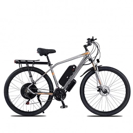 YIZHIYA Electric Mountain Bike Electric Bike, 29" Electric Mountain Bike for Adults, Professional 21 Speed Variable Speed E-bike, Double Disc Brakes, for Outdoor Riding Travel Exercise City Commute Ebike, Gray, 48V 1000W 13AH