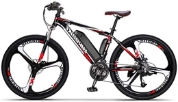RDJM Bike Electric Bike, City Bike for Men, Removable 36V 10AH / 14AH Lithium-Ion Battery Pack Integrated, 27-Level Shift Assisted, 110-130Km Driving Range, Dual Disc Brakes Bicycle (Color : Red, Size : 40km)
