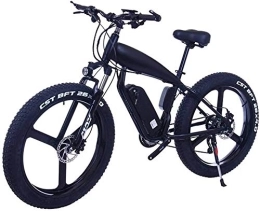 RDJM Electric Mountain Bike Electric Bike, Electric Bicycle For Adults - 26inc Fat Tire 48V 10Ah Mountain E-Bike - With Large Capacity Lithium Battery - 3 Riding Modes Disc Brake (Color : 10Ah, Size : Black-B)