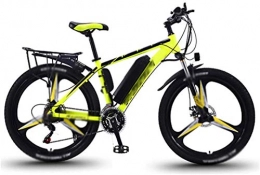 Erik Xian Electric Mountain Bike Electric Bike Electric Mountain Bike 26 in Electric Bikes Bicycle, Magnesium Alloy 36V 13A 350W Power Shift Mountain Bike Adult for the jungle trails, the snow, the beach, the hi ( Color : Yellow )