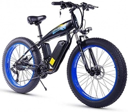 Erik Xian Electric Mountain Bike Electric Bike Electric Mountain Bike 26-inch Electric Mountain Bike with Removable Battery (350W48V10Ah), 27-Speed Aluminum Alloy Mountain Bike with Maximum Speed of 25km / h (Color : Blue) for the jung