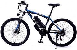 Erik Xian Electric Mountain Bike Electric Bike Electric Mountain Bike 26 Inch Mountain Electric Bicycle 36V250W8AH Aluminum Alloy Variable Speed Dual Disc Brake 5-Speed Off-Road Battery Assisted Bicycle Load 150Kg, Black for the jungl