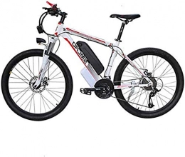 HCMNME Bike Electric Bike Electric Mountain Bike 48V Electric Mountain Bike 26'' Fat Tire Shock E-Bike 21 Speeds 10AH Lithium-Ion Battery Double Disc Brakes LED Light Lithium Battery Beach Cruiser for Adults Moun