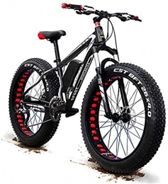 QIQIZHANG Electric Mountain Bike Electric Bike Electric Mountain Bike Aluminum E-Bike 26 inch 4” Tires 250W 25km / h Adults Ebike Suspension Fork with 48V 18Ah Removable Battery 21 Speed Disc Brake Shifting Built for Trail Riding