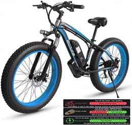 HCMNME Electric Mountain Bike Electric Bike Electric Mountain Bike Electric Mountain Bike for Adults, Electric Bike Three Working Modes, 26" Fat Tire MTB 21 Speed Gear Commute / Offroad Electric Bicycle for Men Women Lithium Battery