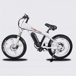 HCMNME Bike Electric Bike Electric Mountain Bike Electric Snow Bike, 20 Inches Electric Bikes, Magnesium Alloy Wheel Adult Bikes 21 Speed Cycling LCD Instrument Aluminum Alloy Bicycle Sports Outdoor Lithium Batte