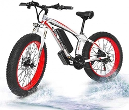 HCMNME Electric Mountain Bike Electric Bike Electric Mountain Bike Electric Snow Bike, Electric Fat Tire Bike Powerful 26"X4" Fat Tire 500W Motor 48V / 15AH Removable Lithium Battery Ebike Moped Snow Beach Mountain Bicycle, Electric