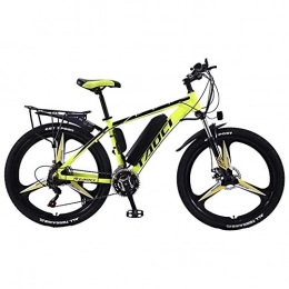 HOME-MJJ Bike Electric Bike Electric Mountain Bike for Adult Aluminum Alloy Bicycles All Terrain 26" 36V 350W 13Ah Detachable Lithium Ion Battery Smart Mountain Ebike for Mens ( Color : Yellow , Size : 13AH / 80km )