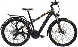HCMNME Electric Mountain Bike Electric Bike Electric Mountain Bike Mountain Electric Bike, 27.5 Inch Travel Electric Bicycle Dual Disc Brakes with Mobile Phone Size LCD Display 27 Speed Removable Battery City Electric Bike for Adu