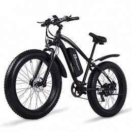 MSHEBK Bike Electric Bike for 48V 17AH, Adults Mountain Ebike with Removable Battery, Fat Tire Electric Bicycle with Shimano 21 Speed / Suspension Fork / LED Display