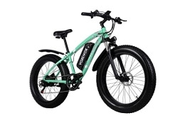 VOZCVOX Electric Mountain Bike Electric Bike for Adults, VOZCVOX Ebike With 48V 17AH Lithium Battery, 26''*4.0 Fat Tire Electric Bike, Shimano 7 Speed E-Bike For Men