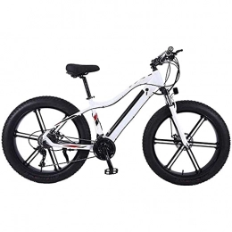 WPeng Electric Mountain Bike Electric Bike, Mountain Bicycle, Adult City E-Bike, 26 Inch Light Portable 350W High Speed Electric Mountain Bike, Three Working Modes for Mens, Women's, Teenager, Travel, Outdoor, White