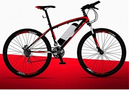 Fangfang Electric Mountain Bike Electric Bikes, Adults Electric Assist Bicycle, with Riding Helmet 26 Inch Travel Electric Bicycle Dual Disc Brakes 21 Speed Gear Mountain Ebike Up To 130 Kilometers , E-Bike ( Color : Red , Size : B )