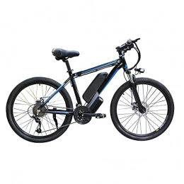 Hawgeylea Electric Mountain Bike Electric Bikes for Adult, 26inch Mountain E-Bike 48V 350W / 500W / 1000W 13AH Strong Power Motor Removable Lithium-Ion Battery 21 Speed Electric Bicycles for Men Ladies Travel Commuting (Black Blue, 500W)
