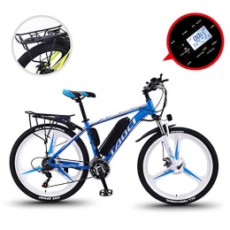 Ti-Fa Electric Mountain Bike Electric Bikes for Adult, Magnesium Alloy Ebikes Bicycles All Terrain 26" 36V 350W 13Ah Removable Lithium-Ion Battery Mountain Ebike for Men, Blue 36V 08Ah50Km