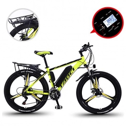 Ti-Fa Bike Electric Bikes for Adult, Magnesium Alloy Ebikes Bicycles All Terrain 26" 36V 350W 13Ah Removable Lithium-Ion Battery Mountain Ebike for Men, Yellow 36V 10Ah65Km