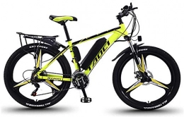 BWJL Electric Mountain Bike Electric Bikes for Adult, Magnesium Alloy Ebikes Bicycles All Terrain, 26" 36V 350W 13Ah Removable Lithium-Ion Battery Mountain Ebike for Mens, Yellow, 13Ah80Km