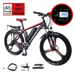 Electric Bikes for Adult, Magnesium Alloy Ebikes Bicycles, Lightweight aluminum frame Shock absorption All Terrain,26" 36V 350W 13Ah Removable Lithium-Ion Battery Mountain Ebike for Mens,36V13AH
