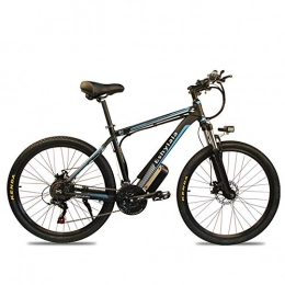 LOO LA Electric Mountain Bike Electric Bikes for Adult, Mens Mountain Bike, Electric Mountain Bike with Removable Large Capacity Lithium-Ion Battery (48V 350W), Mileage 30-50km-High, Electric Bike 21 Speed Gear, Blue