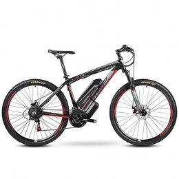 HJHJ Bike Electric mountain bike 27-inch hybrid bicycle / (36V rear drive motor) 24 speed 5 speed power system mechanical disc brake cruiser up to 35KM / H, Red
