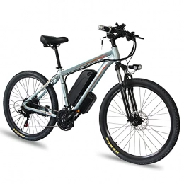 TGHY Electric Mountain Bike Electric Mountain Bike 350W Motor E-Bike 26" Tire 35km / h Adult Ebike with Pedal Assist and 21 Speed 48V 10Ah 15Ah Removable Lithium Battery Suspension Fork0, Blue, 10Ah