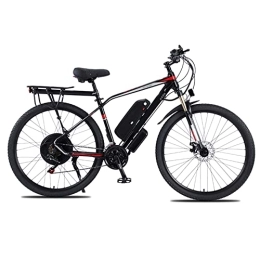 Bewinch Electric Mountain Bike Electric Mountain Bike for Adult 29"E-MTB Bicycle with Removable Lithium-Ion Battery 48V 13A for Men, 21Speed Gears, Double Disc Brakes, Black, 29 inch