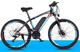 CCLLA Bike Electric Mountain Bike for Adults, 250W Ebike 26" Bicycles All Terrain Shockproof, 36V 10Ah Removable Lithium-Ion Battery Mountain Bicycle for Men Women (Color : Blue) (Color : Blue)