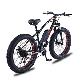 GERUOLA Electric Mountain Bike Electric Mountain Bike, Snow Bike for Adult, Fat Tire Bicycle E-Bike All Terrain, with Removable Lithium-Ion Battery, 750W Powerful Motor Lightweight Aluminum Alloy Frame, Black, 43V13AH750W