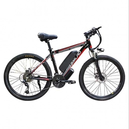 MMRLY Electric Mountain Bike Electric Mountain Bike26" Adult Electric Mountain Bike 48Av10ah 350W Motor Max Speed Is 35Km / H Large Capacity Endurance 50-70Km, Black