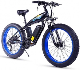 WJSWD Electric Mountain Bike Electric Snow Bike, 26 Inch Electric Bike for Adult with 350W48V10Ah Full Charging Time 4-5 hours 27 Speed Aluminum Alloy Mountain E-Bike Max Speed 25km / h Load 150kg for Snow Beach Fat Tire Electric B