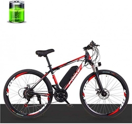 WJSWD Electric Mountain Bike Electric Snow Bike, Electric Mountain Bike, 26-Inch 27-Speed City Bike, 250W36V Motor 10AH Lithium Battery, Top Speed 35Km / H, Endurance 50Km, Adult Male and Female Off-Road Lithium Battery Beach Cruis