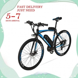 Extrbici Electric Mountain Bike Extrbici Electric City Bike Rs600 Mans Electric Road Bike 700c50cm Strong Carbon Steel Frame 240W 36V 15AH Lithium Battery with Key Start Shimano 21 Speeds Dual Disc Brakes